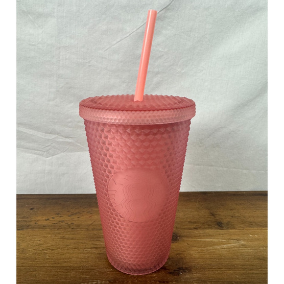 Starbucks 16oz Soft Touch Pink Studded Tumbler 2022 Reusable Drinkware NEW - Picture 3 of 5